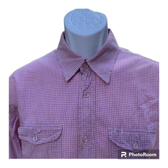 WOLLNER pink plaid dress shirt men size L - Picture 5 of 6